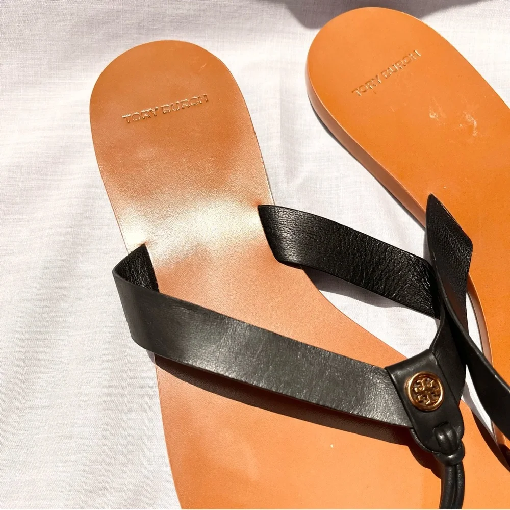 Tory Burch Black Sandals Minimalist Design - Picture 5 of 10